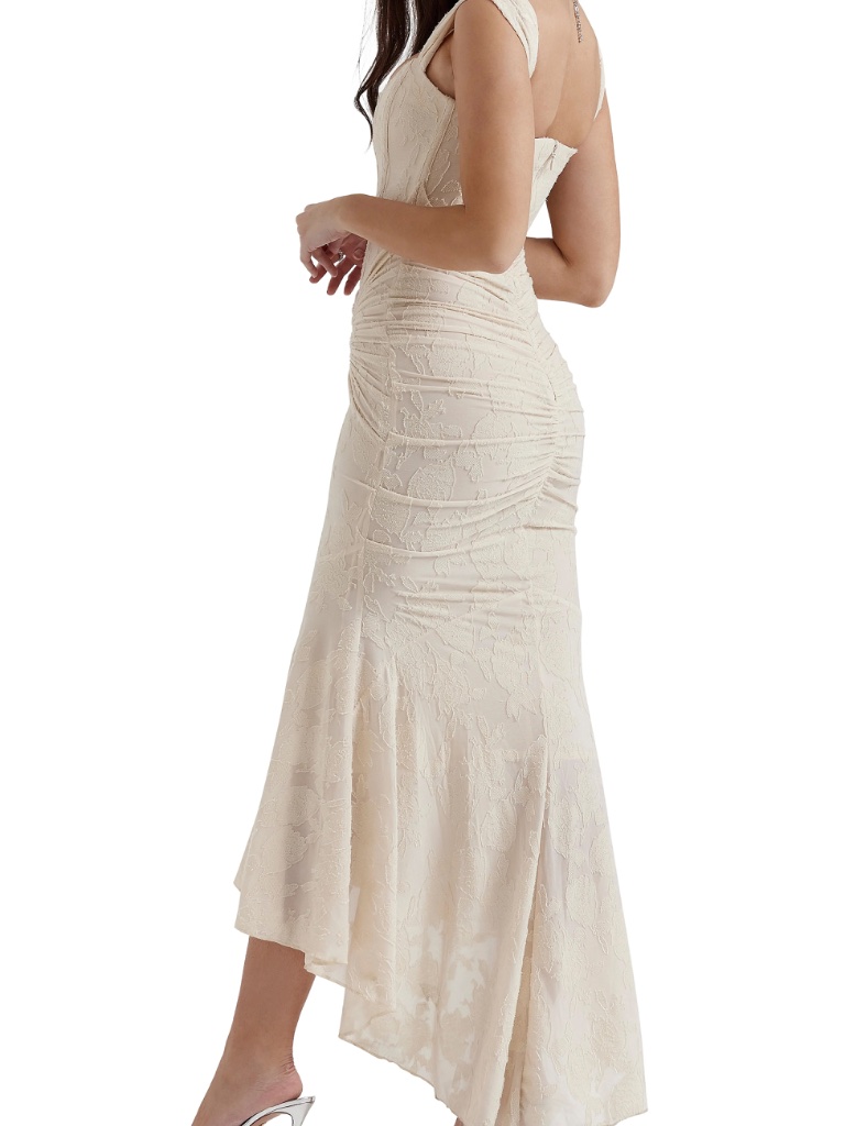 Cesca Floral Ruched Corset Dress By House Of Cb — image 4 of 8